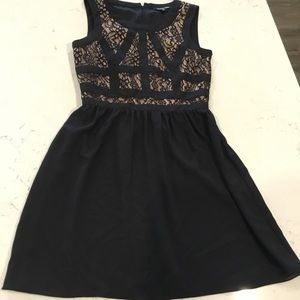 GIANNI BINI “Little Black Dress” size 6 Lace bodice.long zipper in the back.